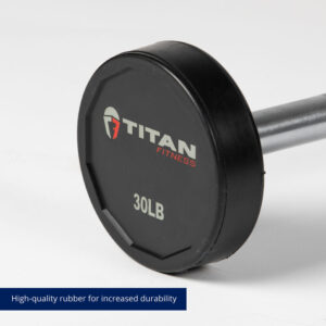 30 LB STRAIGHT RUBBER FIXED BARBELL weight number